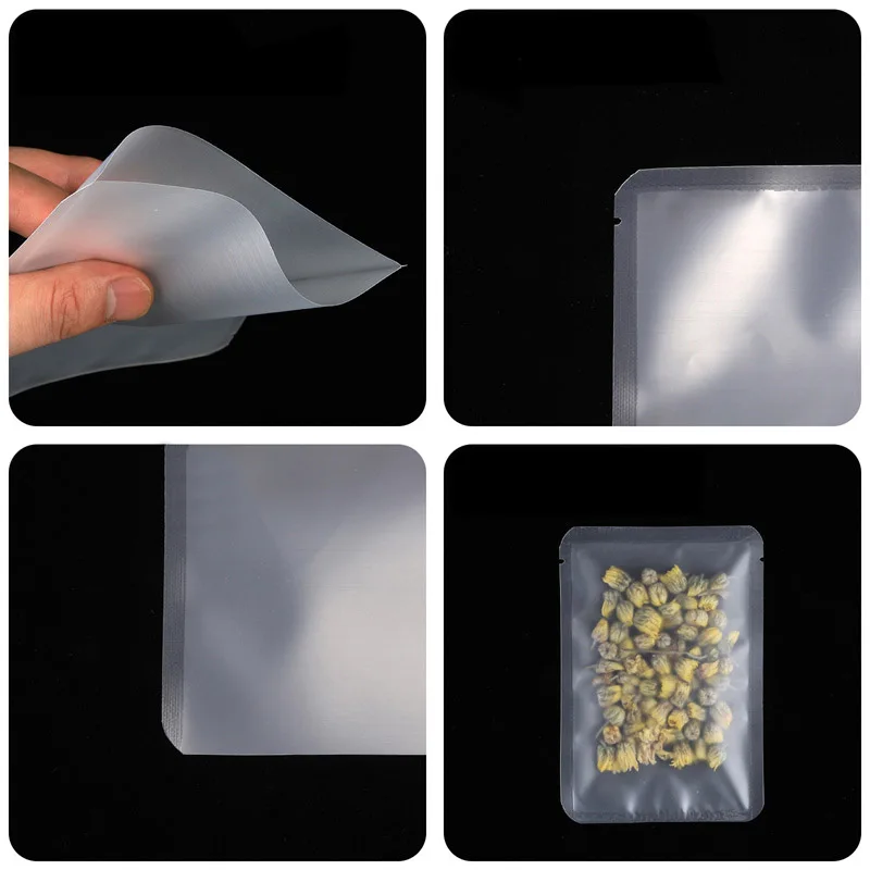 200Pcs Matte Thickened Seal Vacuum Bags Waterproof Dustproof for Food Packaging And Jewelry Storage Pouch Product Trial Bagging