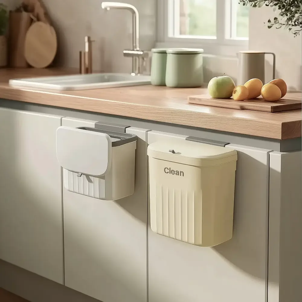 

Мусорное ведро для кухни 8,5/12 л, настенное, подвесное, с крышкой, для установки под шкафом, под раковиной, для отходов, компоста