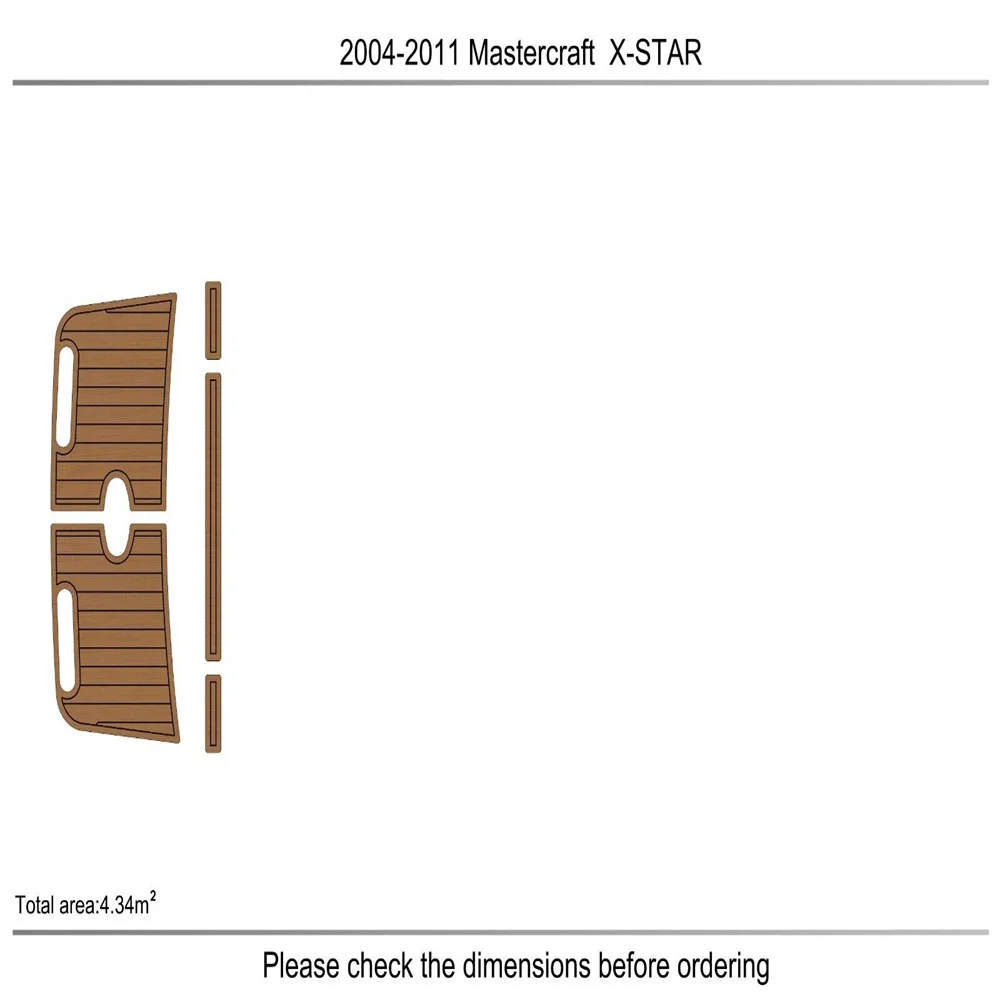 

2007-2010 mastercraft XSTAR Swim platform faux teak floor 1/4" EVA teak floor SeaDek MarineMat Gatorstep Style Self Adhesive