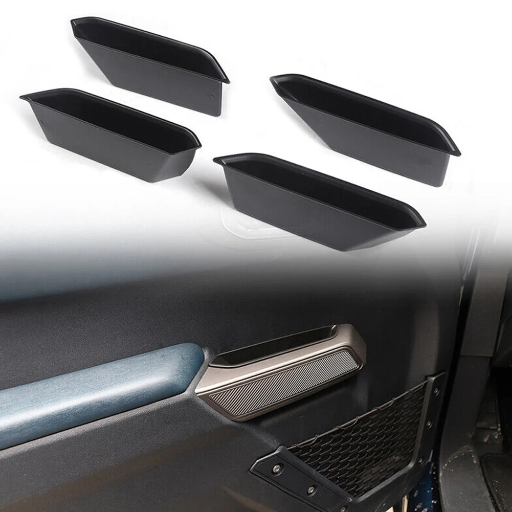 Vehicle Door Bin for ford for bronco Door Organizer Secure Item Holder ABS Plastic Construction Anti-slip Mat Included