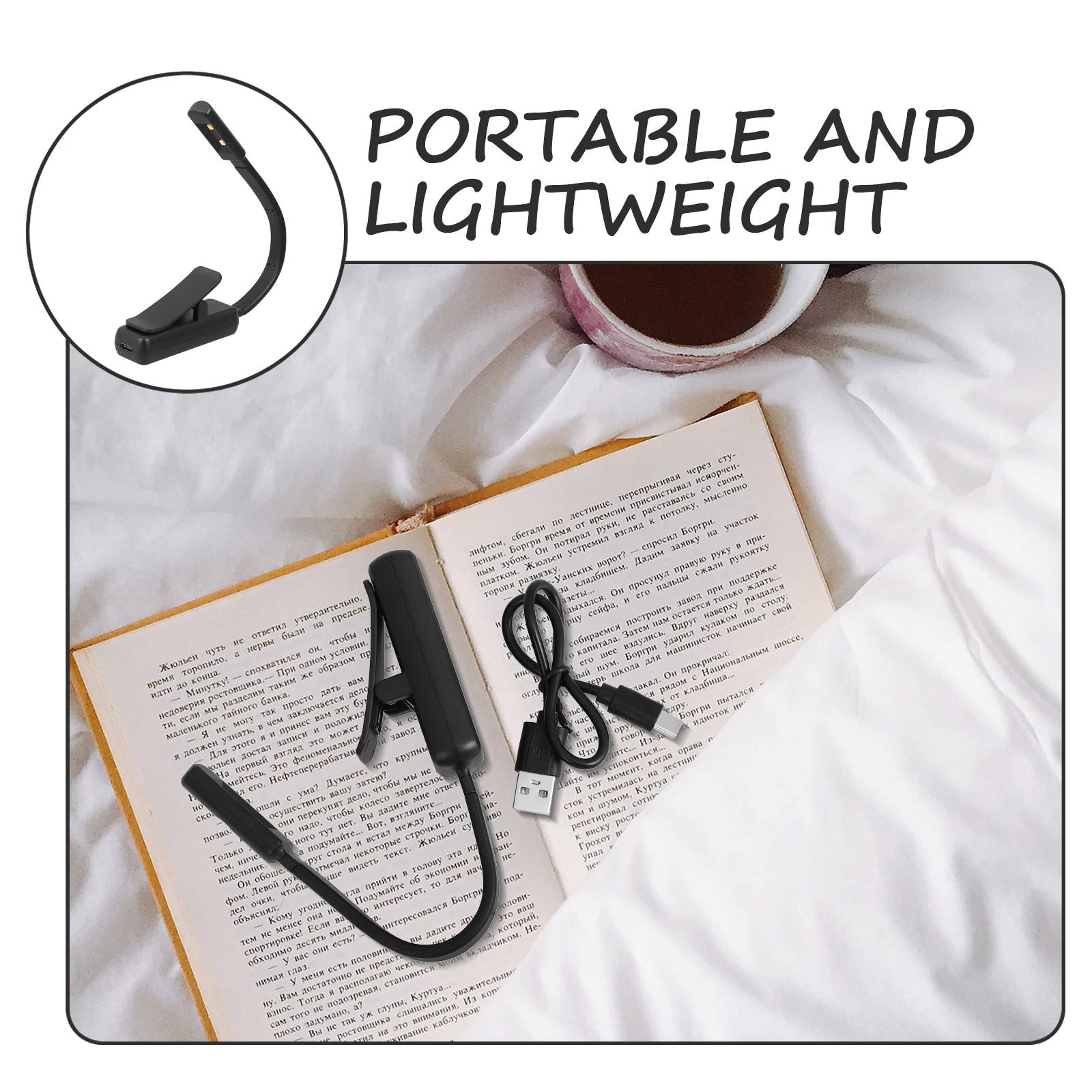 

Rechargeable Clip On Book Led Reading Lamp For Bed Portable Mini Light Studying Eye Care Lamp Night Light