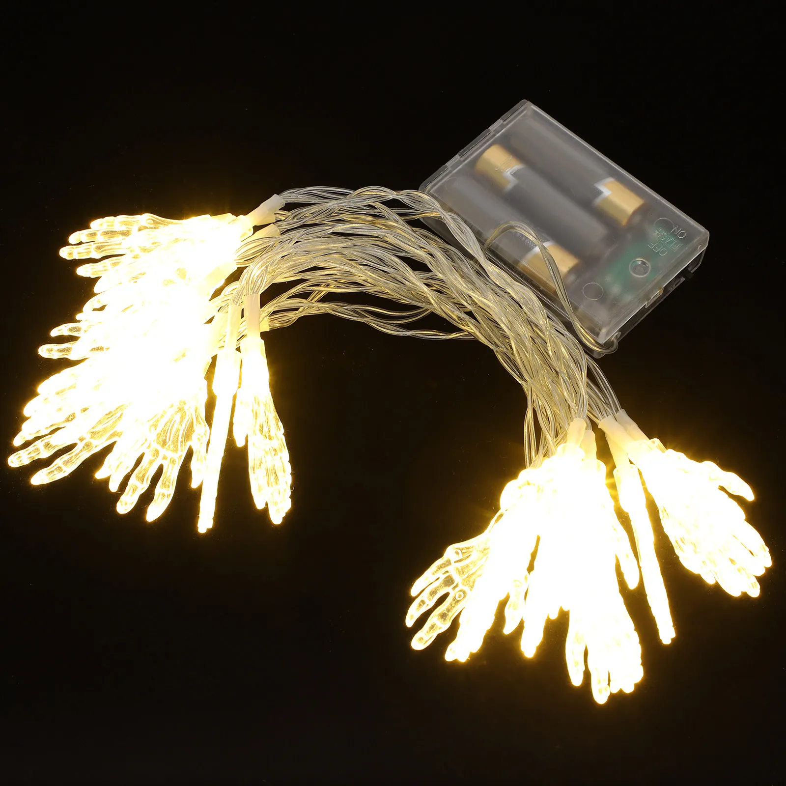 

20 светодиодных гирлянд-призраков длиной 3 метра для Хэллоуина, декоративные светильники для вечеринок, фестивалей, освещение для помещений и улицы