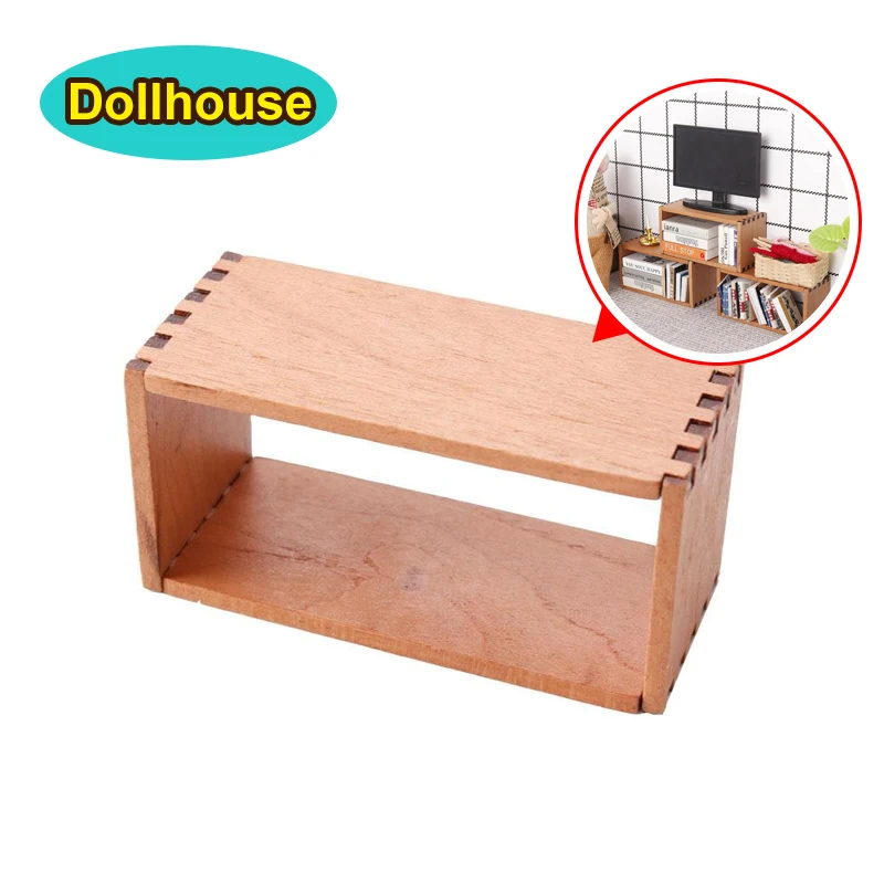 

1 шт. 1:12 кукольный домик миниатюрный деревянный шкаф для хранения стеллаж для хранения книжная полка модель мебельные аксессуары игрушки