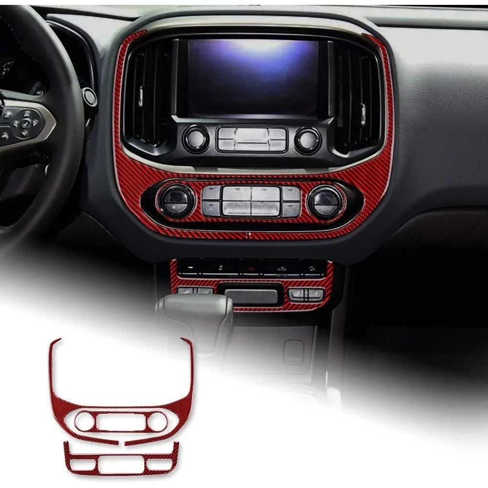 

Carbon Fiber Trim for Chevrolet Colorado/GMC Canyon 15-20 Center Console Cover GPS Navigation Screen AC Panel Frame Car Styling