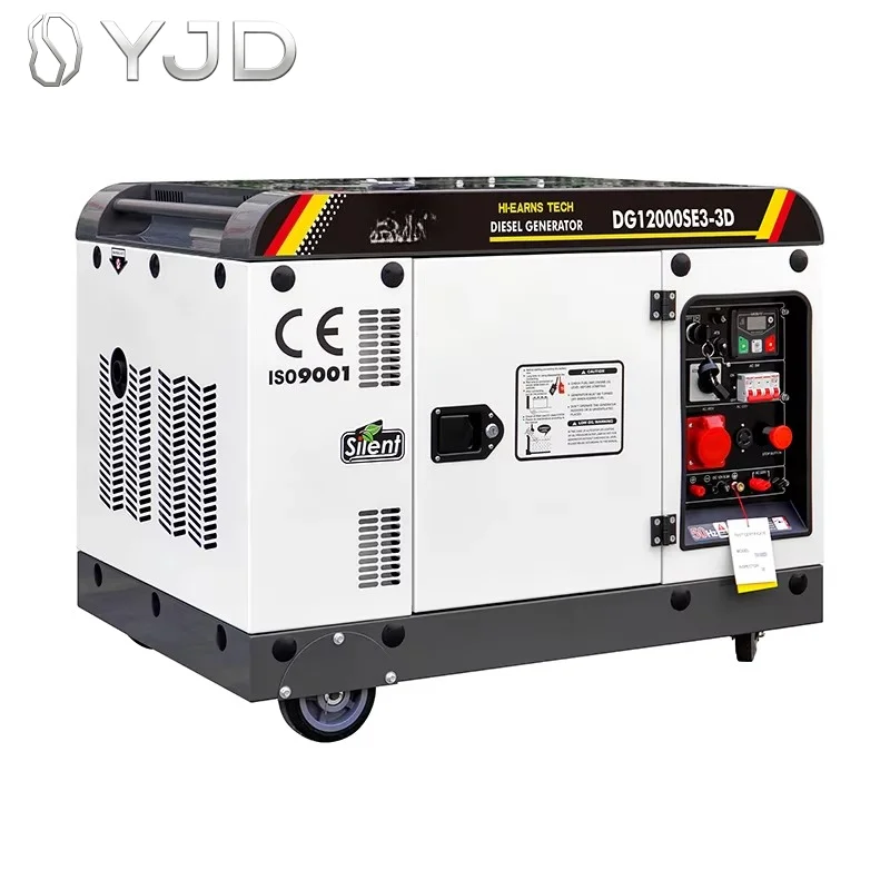 Air Cooled Hiearns Brand HR688FG diesel Patent Engine 8KW Silent diesel Generator 5KW
