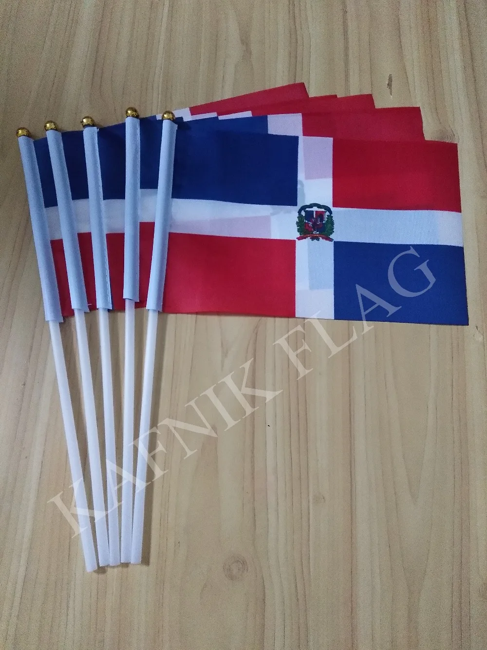 KAFNIK, 5pcs 14 * 21cm Dominican Republic Hand Flag Dominican Republic National Flag
