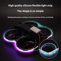1 Set Upgraded Button/Bluetooth-compatible Control LED Light Strips for Avata 2 UAV Flexible Silicone Design 896C