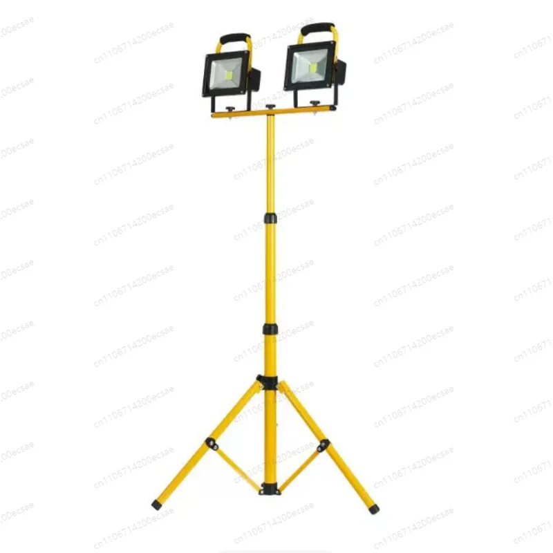Floodlight Telescopic Tripod Iron Light Stand, Stall Night Market Camping Construction Emergency Repair Mobile Work Light