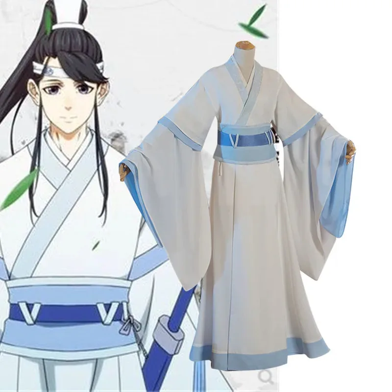 

qq023Lan Wang Ji Demon Cultivation Косплей Хэллоуин для взрослых Lan Wangji Ver Костюм Mo Dao Zu Shi Костюм