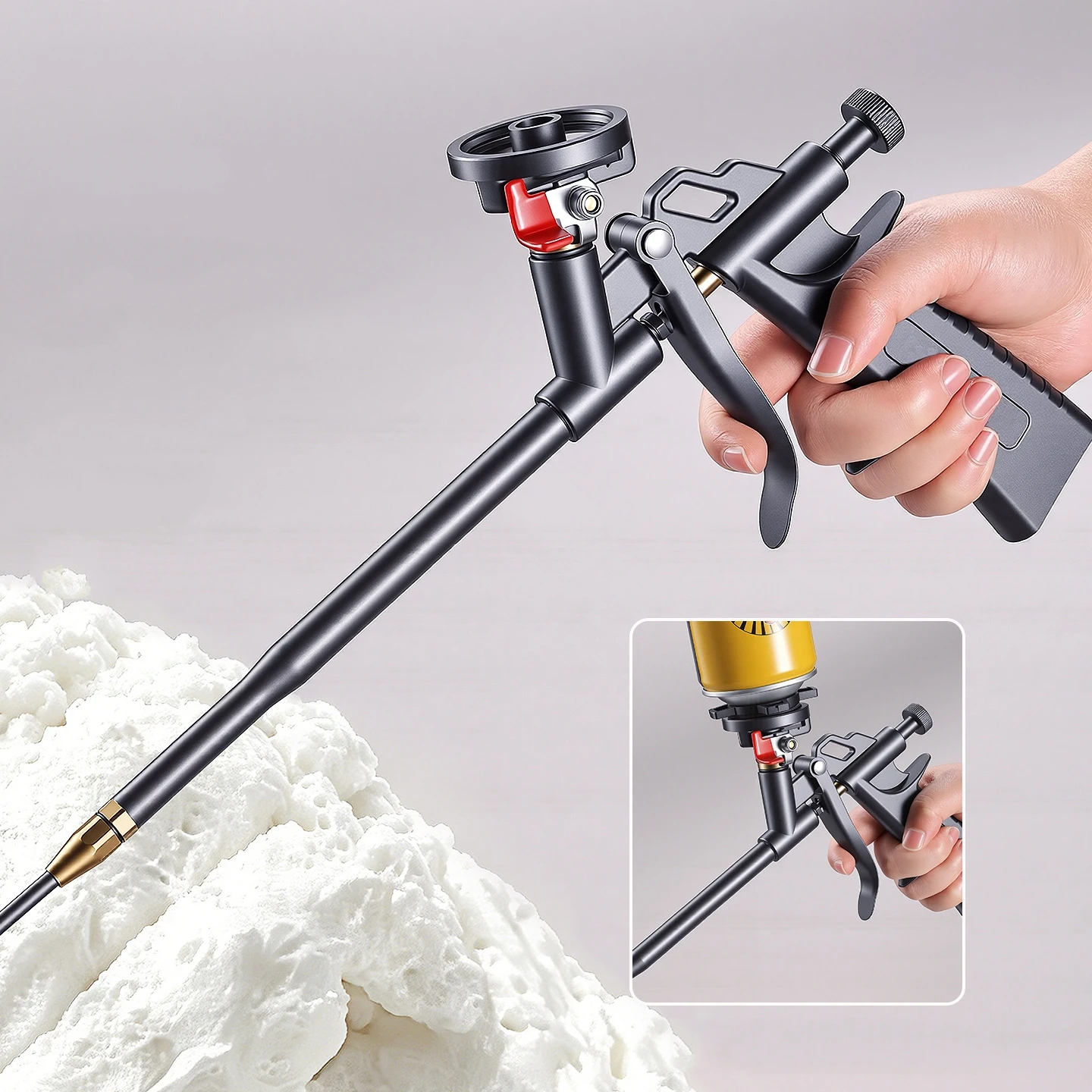 Foam Agent Gun Perfluorocarbon Foaming/Caulking/Sealing Gun Manual Spray Application Applicator For House Renovate Expansion