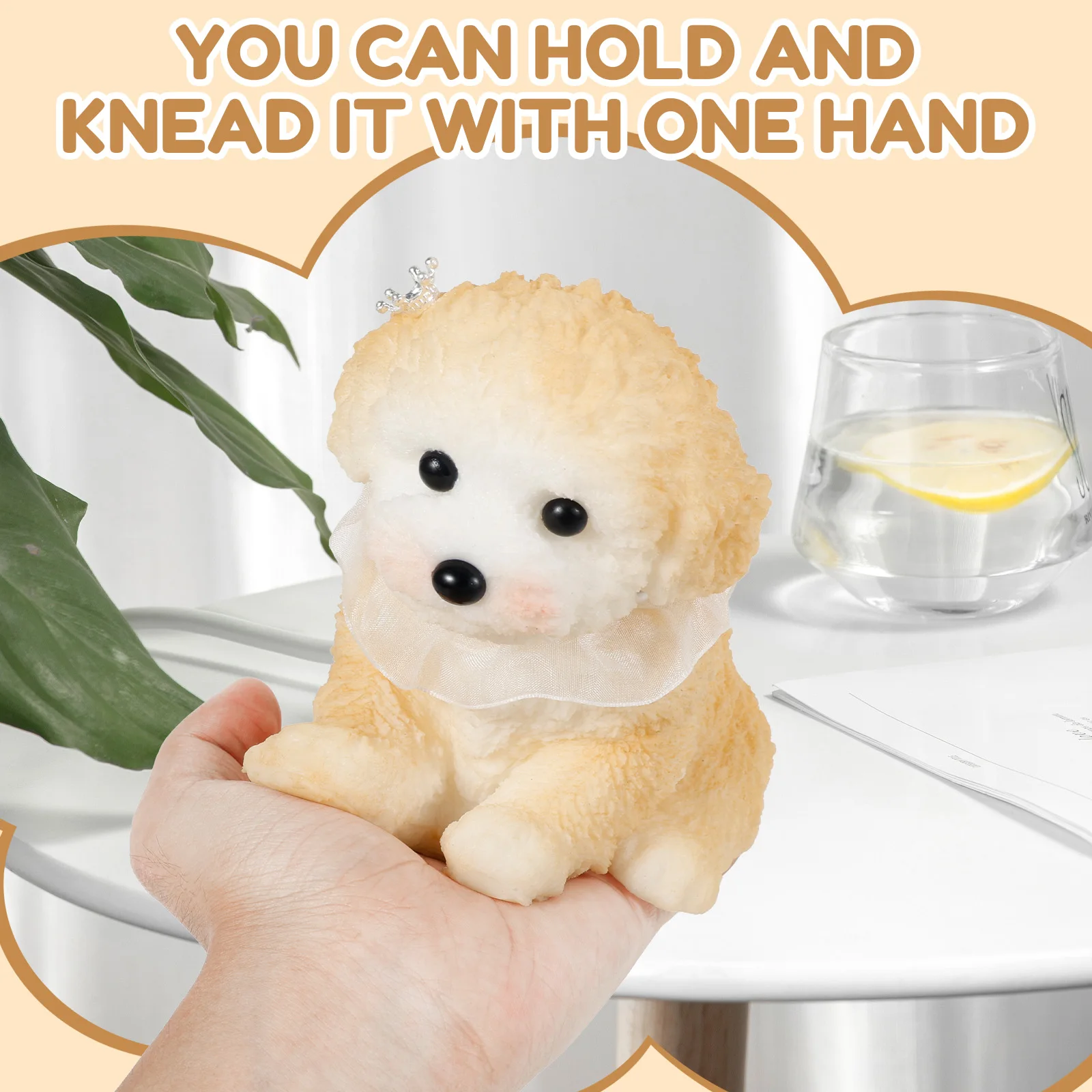 Kawaii Hond Knijpspeelgoed Kinderen Volwassenen Tieners Stress Relief Squeeze Fidget Speelgoed Cartoon Hond Dierlijke Ornamenten voor Thuiskantoor Tafel