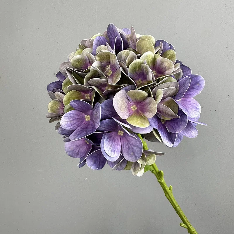 Neue Hortensien-künstliche Blume, fühlt sich echt an, feuchtigkeitsspendend, gefälschter Blumenstrauß für Zuhause, Hochzeitsdekoration, Wohnzimmer, Desktop, Blumenmuster – Detail 33