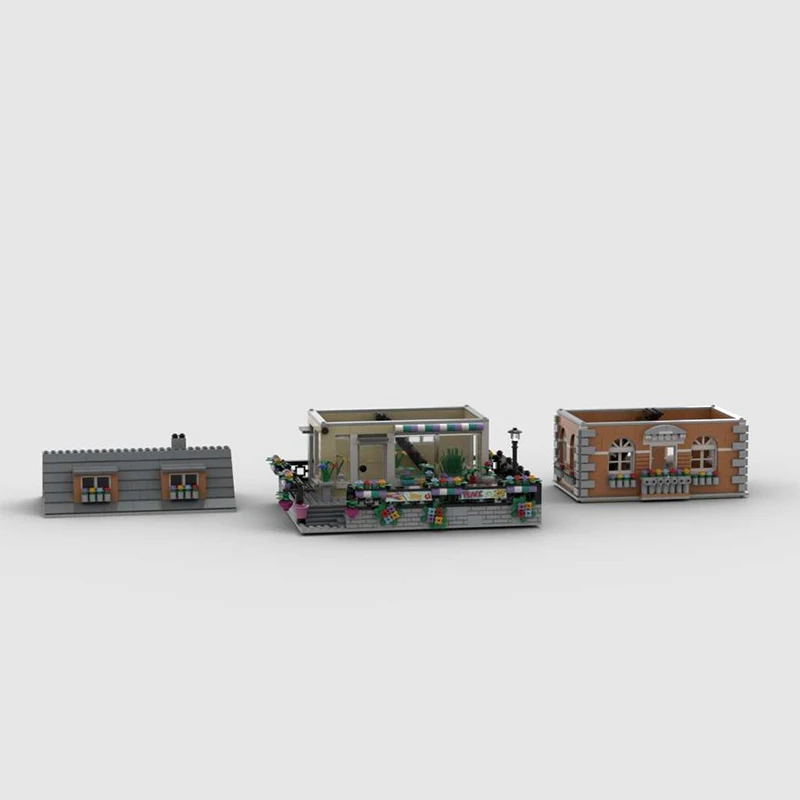 ストリートビューモデル MOC ビルディングレンガ農村ビジネス住宅モジュラーテクノロジーギフトホリデー組み立てる子供のおもちゃ