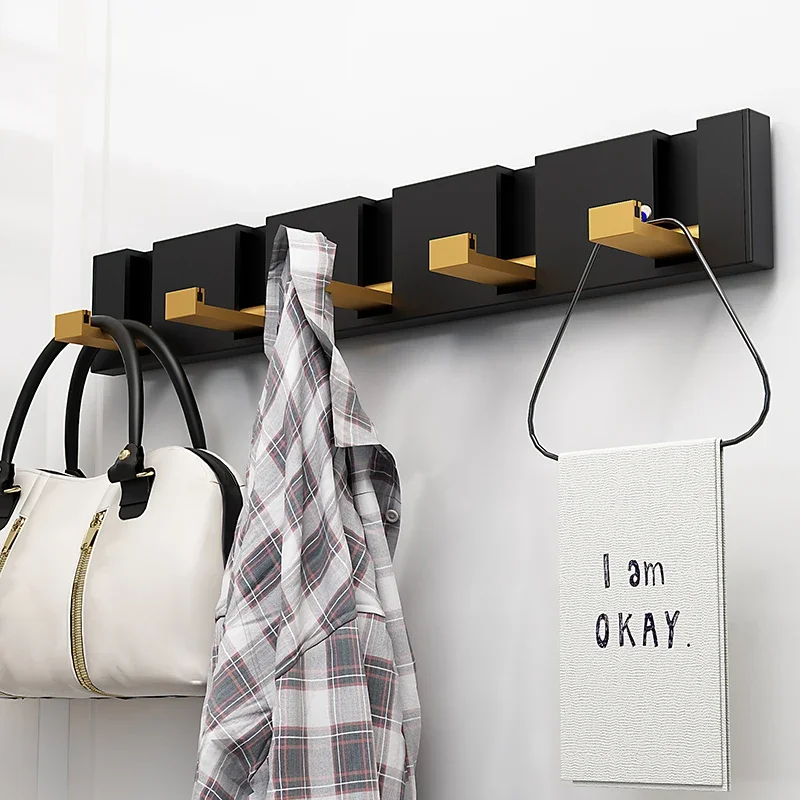 

Black Shelf Clothes Rack Coat Stand Hangers Entrance Save Space Rack Organizer Show Case Furniture