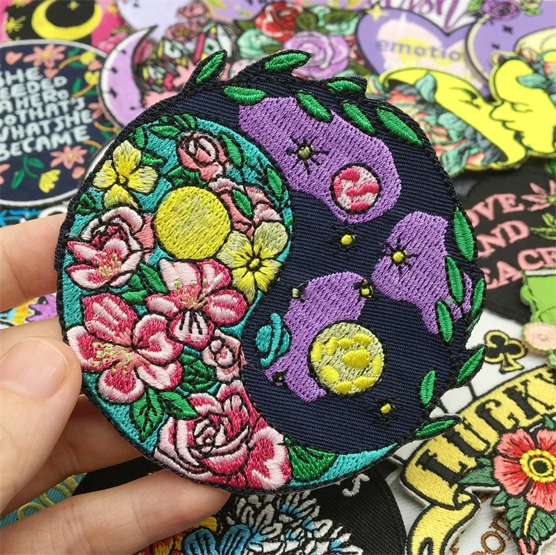 Pilz Patch DIY gestickte Patches für Kleidung Aufkleber Cartoon Blumen Patch Eisen auf Patches auf Kleidung Näh applikation – Detail 2
