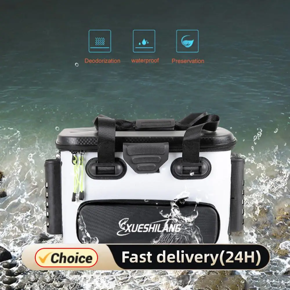 

EVA Fishing Tackle Box High-Capacity Fishing Box Holder Portable Sticker Design with Handheld for Angler Supplies