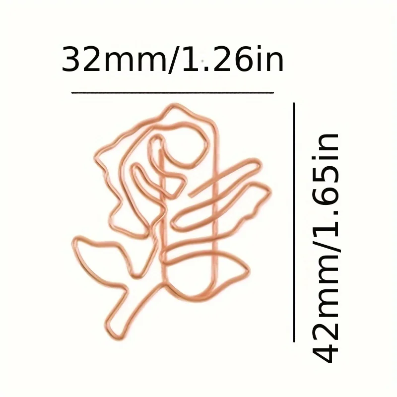 10 قطعة مشابك ورق على شكل وردة مشابك معدنية ملونة مستلزمات مدرسية مكتبية تنظيم المستندات مقاطع معدنية حرفية مستلزمات مكتبية