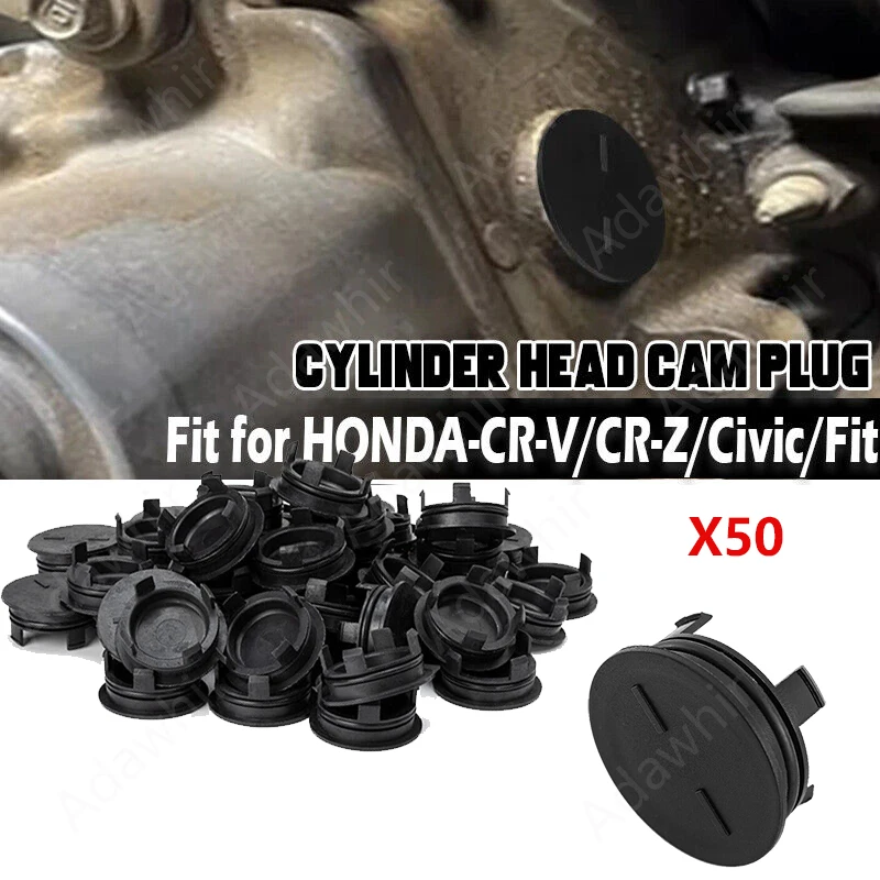 50PCS OEM # 12513-P72-003 Cylinder Head Rear Camshaft Plug With Seal For Honda Civic del Sol Acura Integra 12513P72003 KF811285