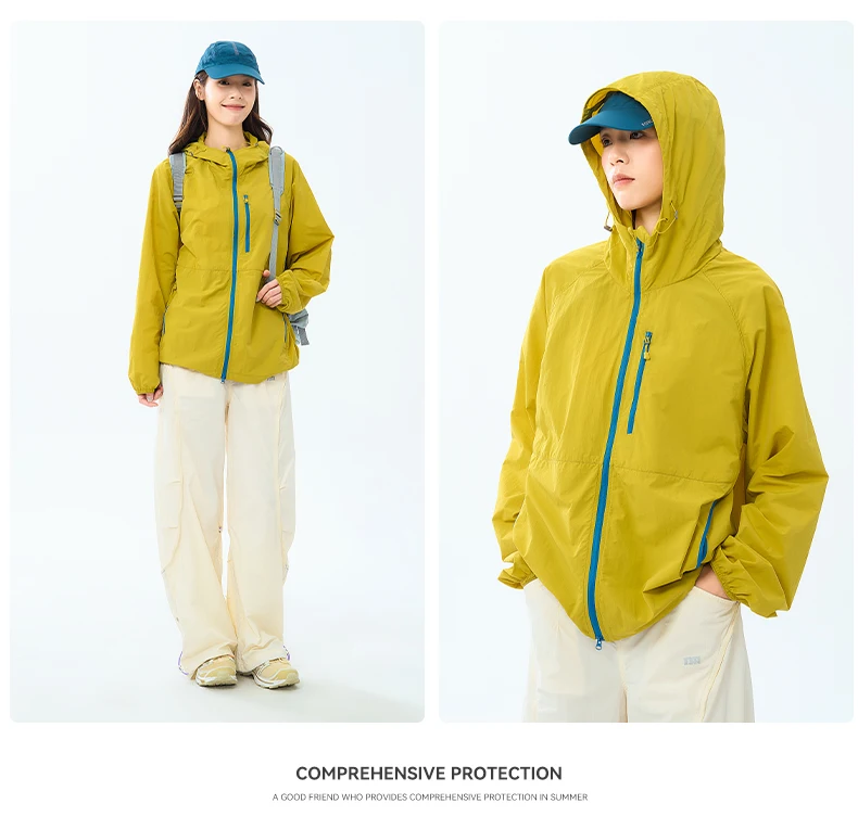 Lightweight Hooded Hiking Windbreaker Jacket for Trail Wear