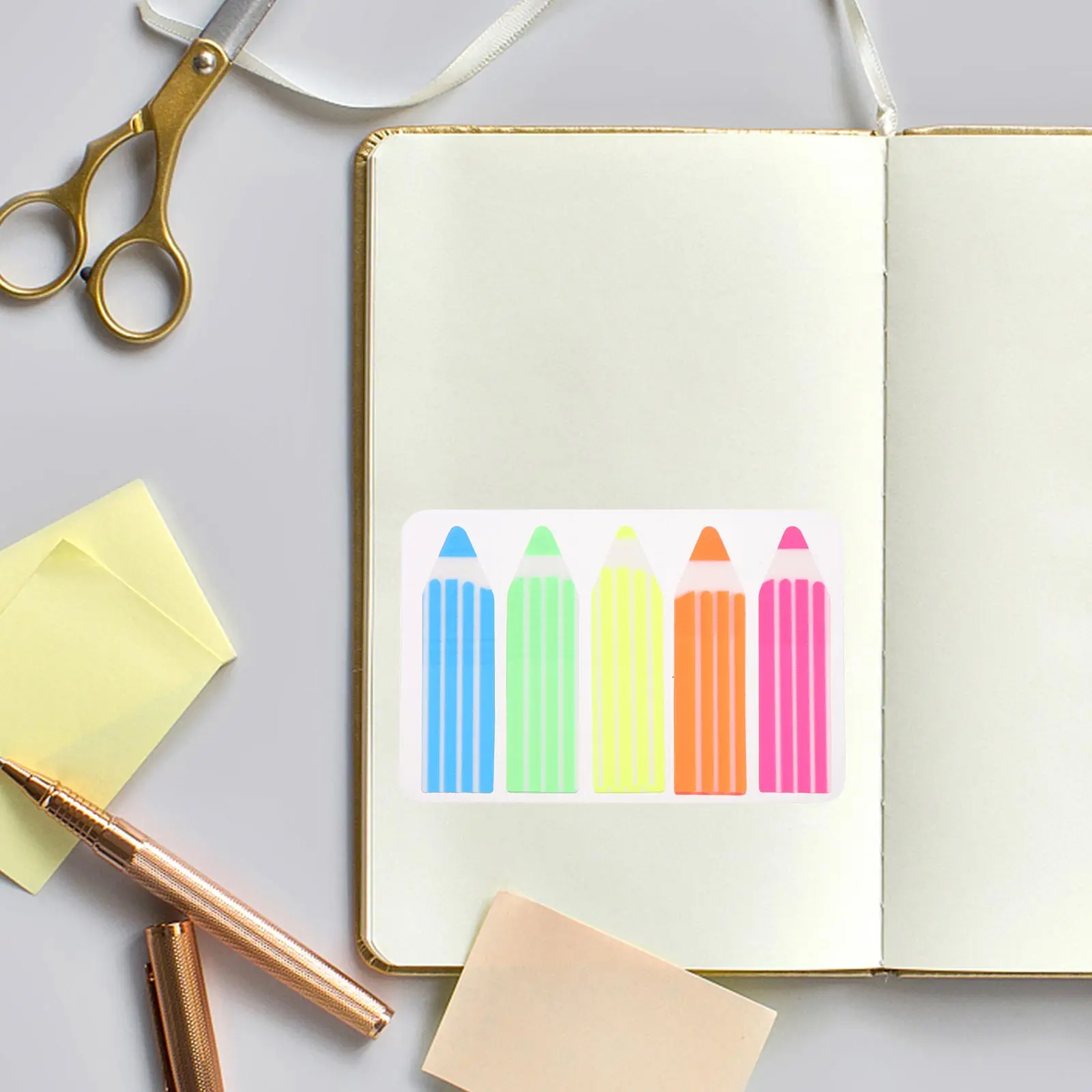 

1000pcs PET Page Marker Stickers Bright Colors Crafted Easy to Use Carry School Office Planner Tabs Sticky Memo Pad