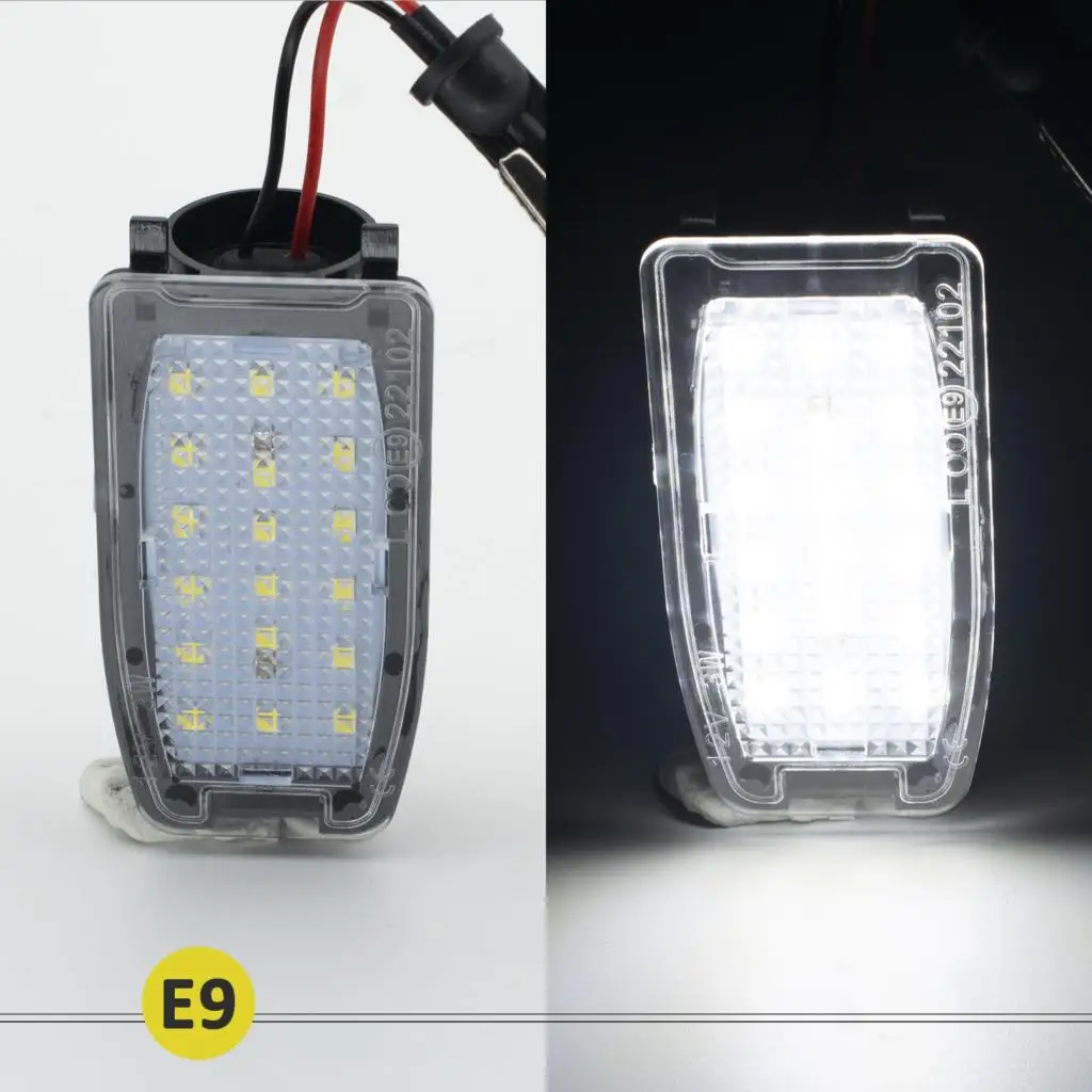 Side Mirror Puddle Lights LED Upgrade For Land Rover L322 LR2 LR3 LR4 Range Rover Sport Freelander Discovery White CTZ500010