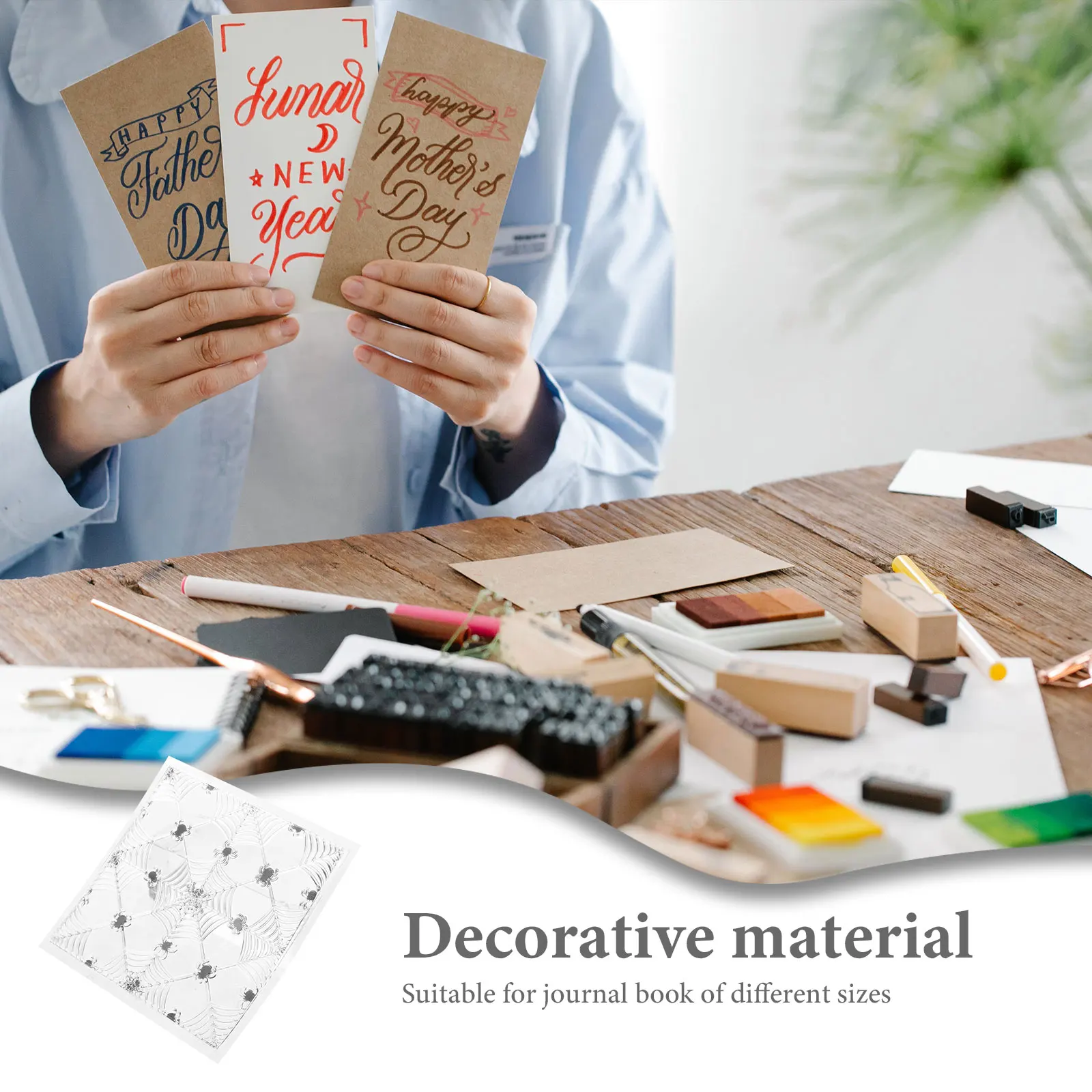 

1 Sheet Spider Web Silicone Clear Scrapbook Diy Crafts For Journaling Card Making Gift Decoration Durable