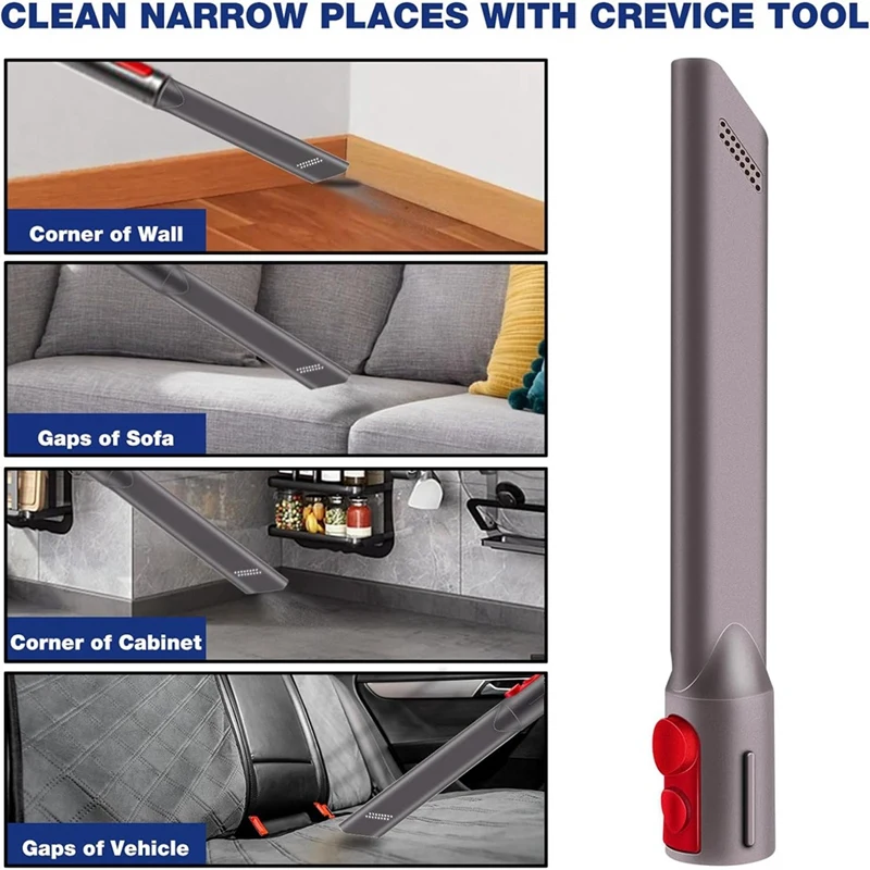 Kit de limpeza de ventilação e ferramenta de fenda, acessório a vácuo, remove fiapos profundos, adaptador, Dyson V7, V8, V10, V11, V12, V15