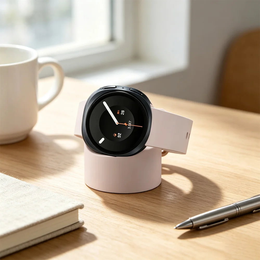 Kompatibel mit Samsung Galaxy Watch 9 8 7 6 5 4 3 Ladegerät für Galaxy Watch Ultra 2/1 Ladegerät Silikonständer Ladestation – Detail 2