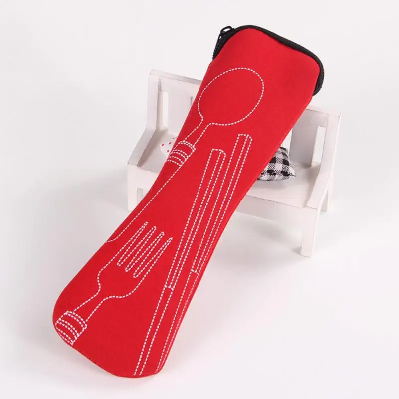 1PC Tragbare Besteck Tasche Besteck Tasche Besteck Tasche Reise Verpackung Lagerung Box Besteck Picknick Gabel Löffel Tasche – Detail 12