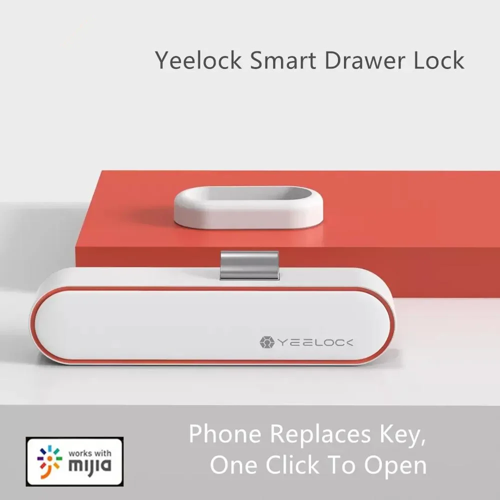 Original Xiaomi YEELOCK Smart Drawer Cabinet Lock Keyless Bluetooth APP Unlock Anti-Theft Child Safety File Security