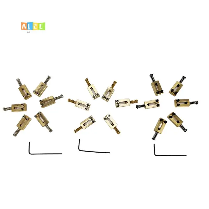 

A12E-Electric Guitar Bridge Saddles Brass 10.5MM Tremolo Parts Electric Guitar Bridge String Saddle Guitar Parts