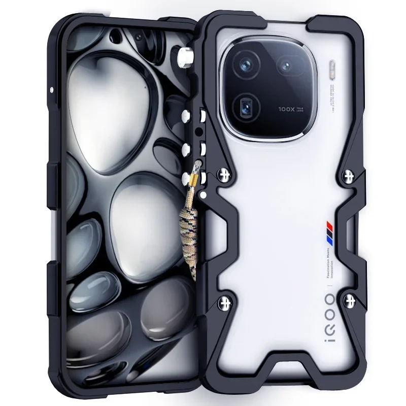 

Armor Border Metal Aluminum bumper Shockproof back case For Vivo IQOO 12 PRO 12 Aluminum Cases Cover Bumper Coque