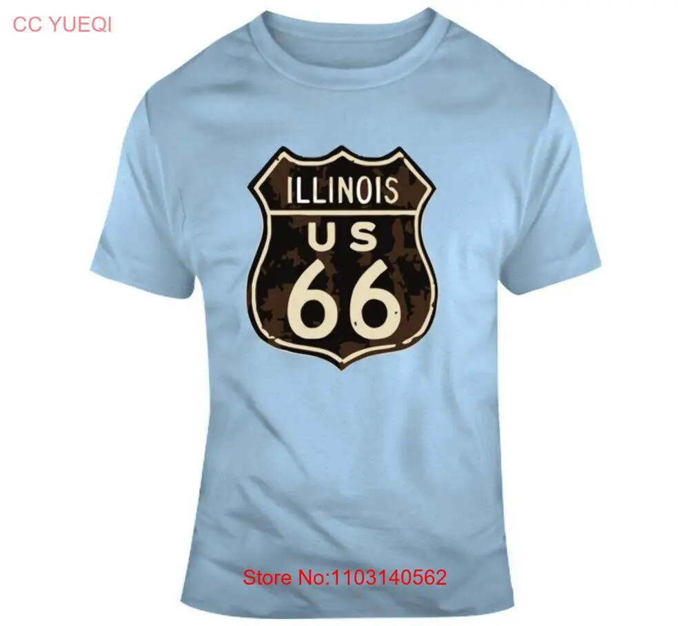 Rusted Illinois Route 66 Road Sign T Shirt