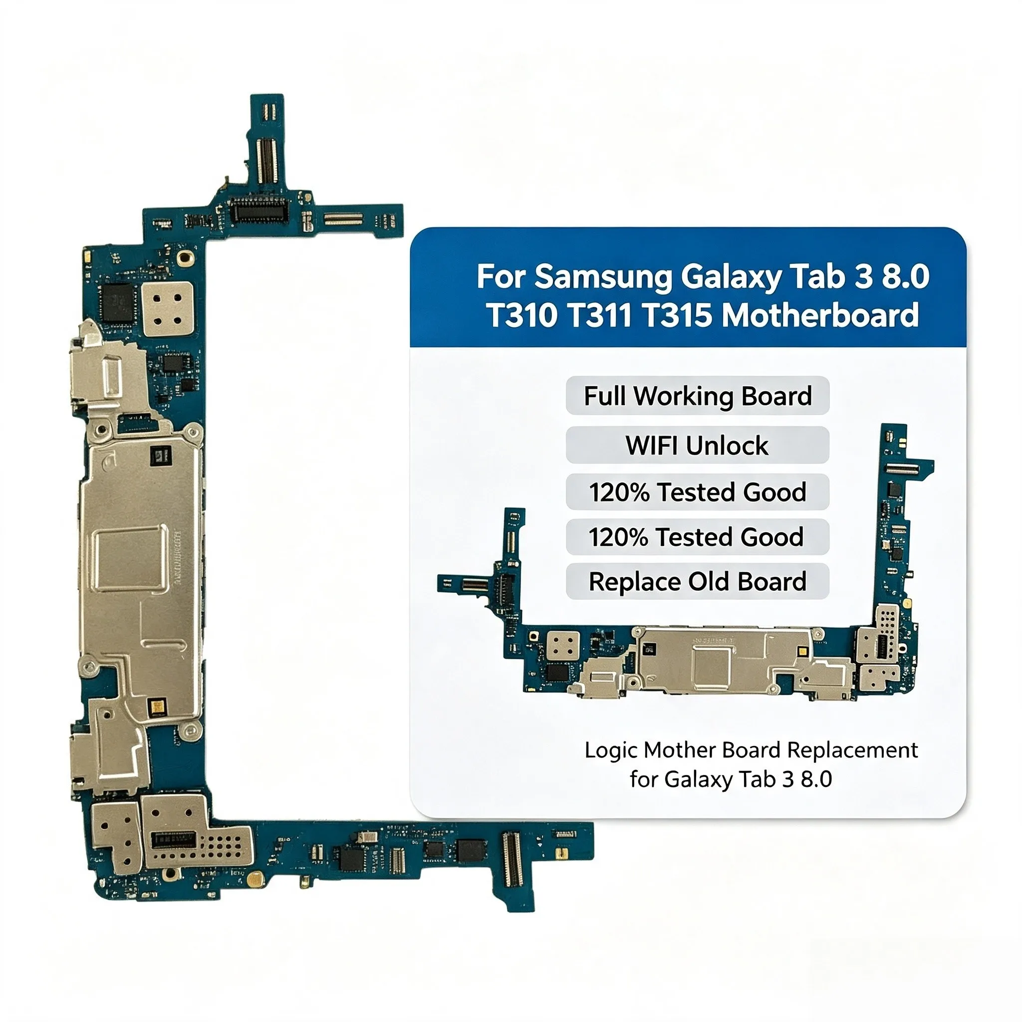 Tested Good Working Unlocked Logic Board Motherboard For Samsung Tablet 3 8.0 T310 T311 T315 Android OS EU Version Mainboard