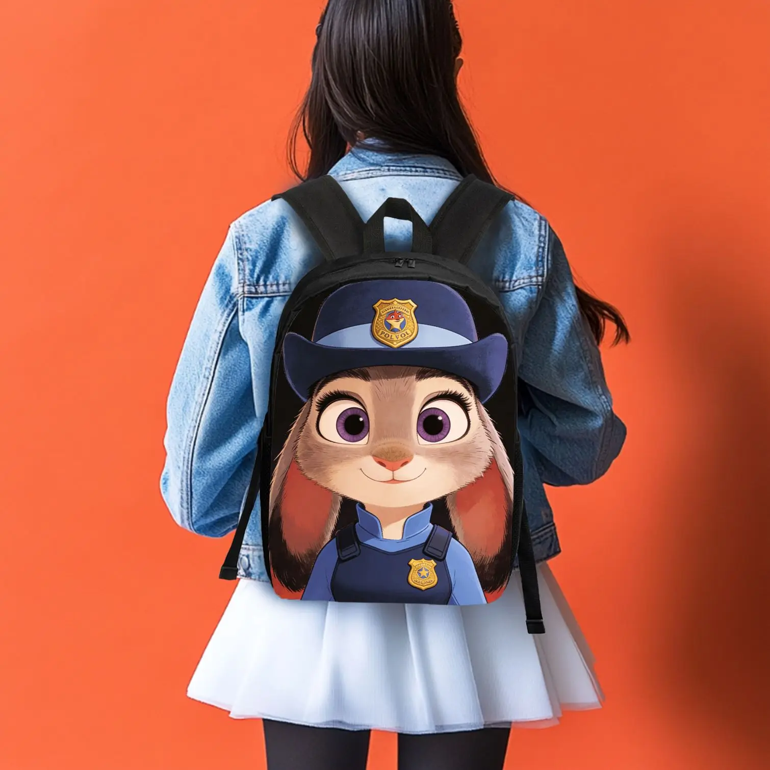 

Рюкзак Disney Office Zootopia Judy Hopps, 1 шт., повседневная сумка, большая вместимость, качественный подарок, персонализированное ежедневное использование