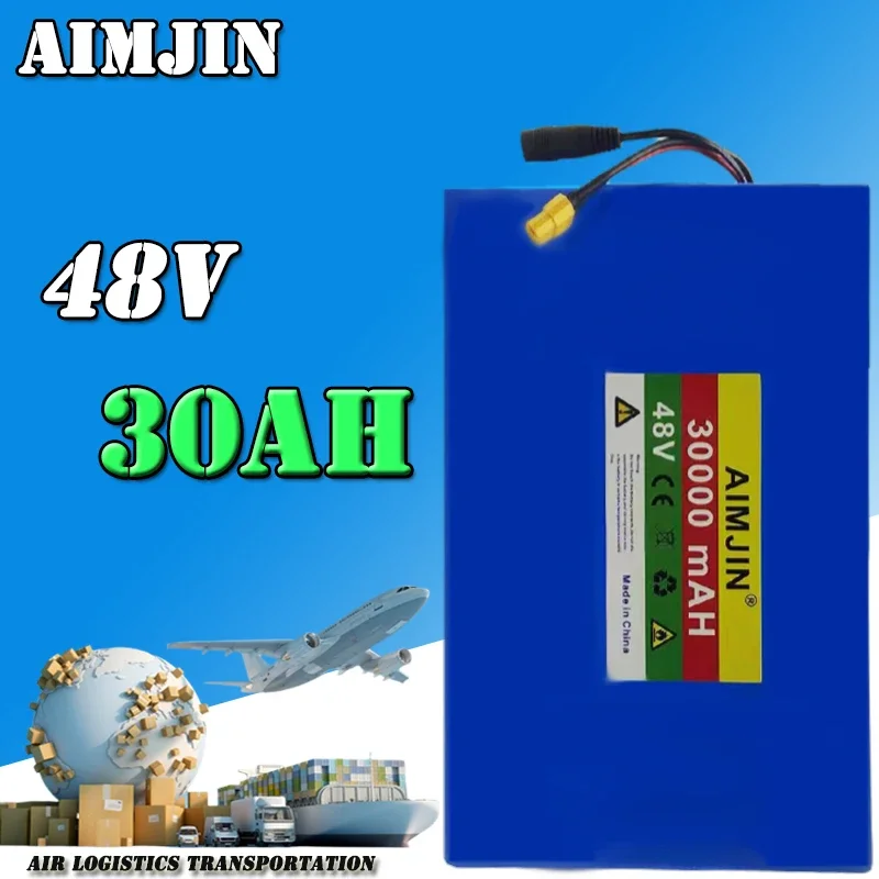 48V 30Ah 13S8P brand new 18650 lithium battery pack 1000W high-power 30A motorcycle with BMS and other transportation vehicles