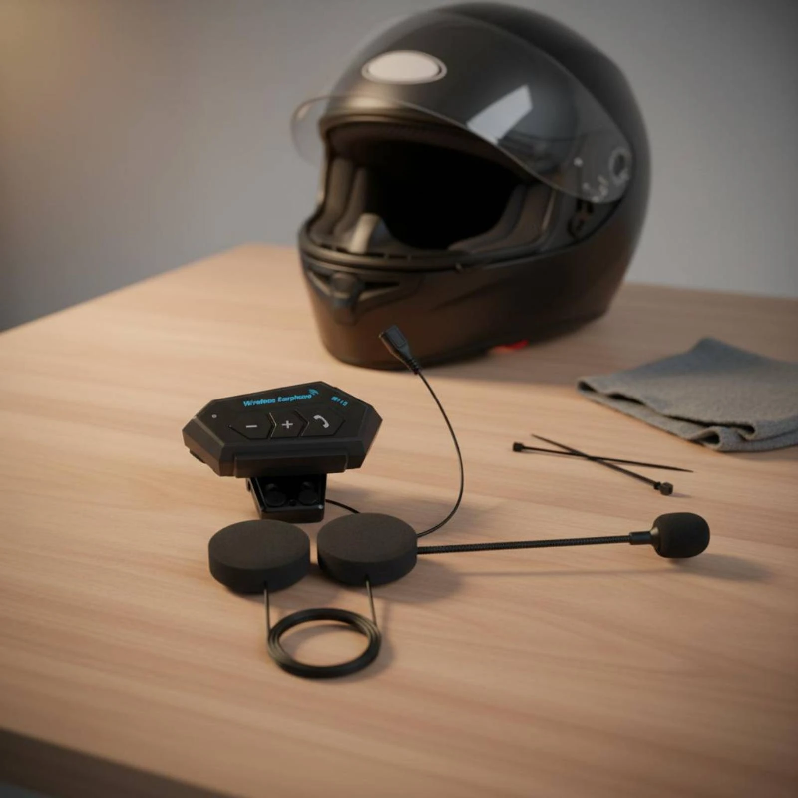 Motorcycle Bluetooth Communication System Headset High-Fidelity Sound Helmet Speakers Audio Pickup Set Vehicle Audio Accessory