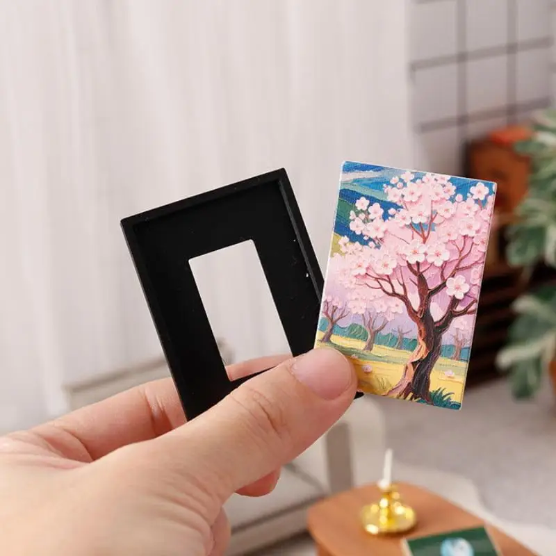 NOUVEAU Lot de 3 Cadres Photo Miniatures pour Maison de Poupées, Murale, Échelle 1:12, Miniature Artisanale, Décoration de Jeu d'Imitation, Jouets pour Enfants