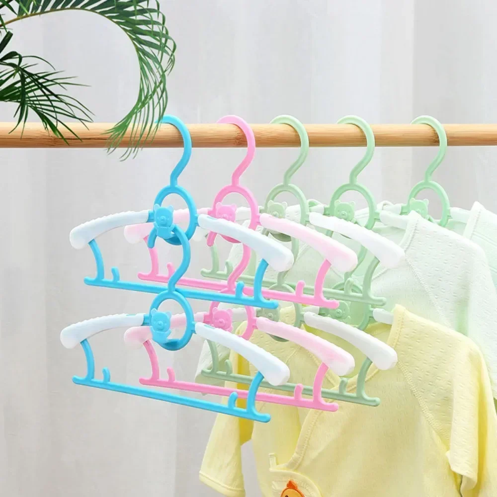 Non-slip Baby Clothes Adjustable Hanger Cute Kids Clothes Organizer Storage Hangers Closet Children Space Saving Coats Rack