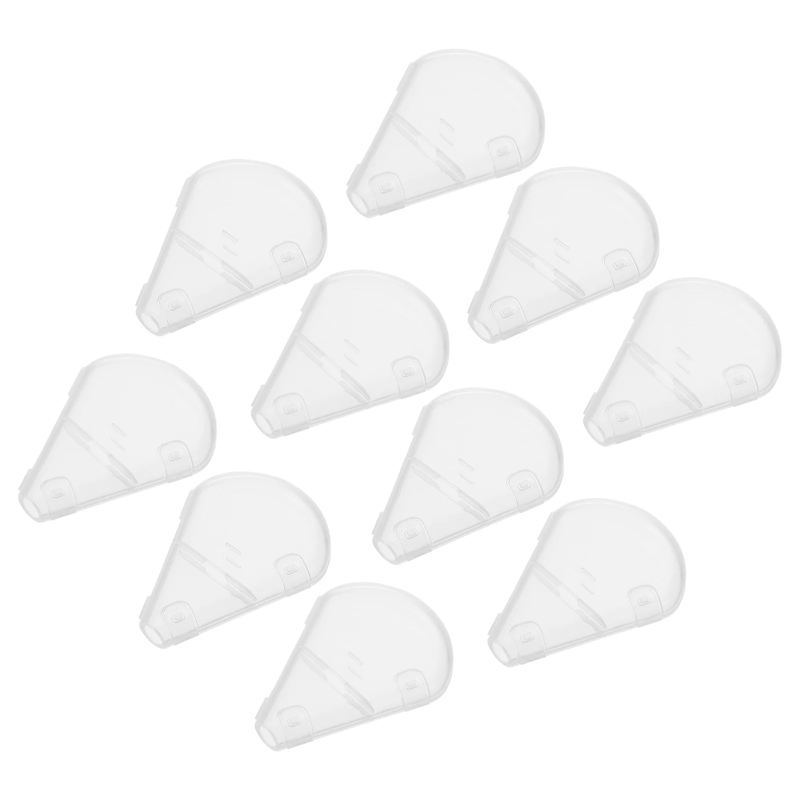 10 szt. Osłonki na pędzle do makijażu, wielorazowe plastikowe ochraniacze do przechowywania w podróży, utrzymują włosie czyste i nienaruszone.