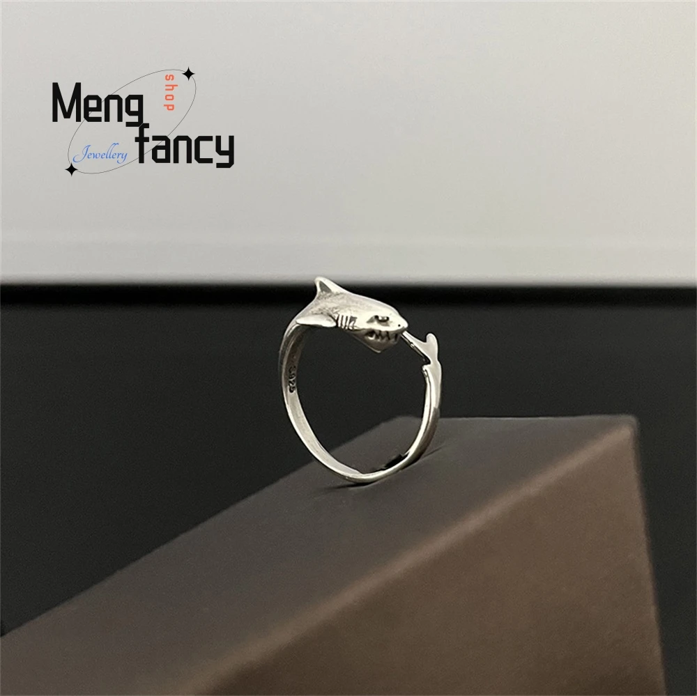 

Original New Men's Ring, Bold Shark, Simple Opening, Trendy Men, Niche Design Ring For Women Fashion Jewelry Exquisite Elegant