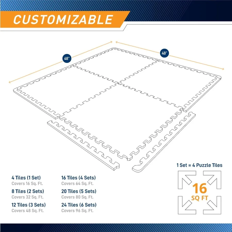 حصيرة أرضية مطاطية مزدوجة الكثافة من إسفنج EVA للمنزل لصالة الألعاب الرياضية لمعدات التمرين والملحقات MAT40 #3