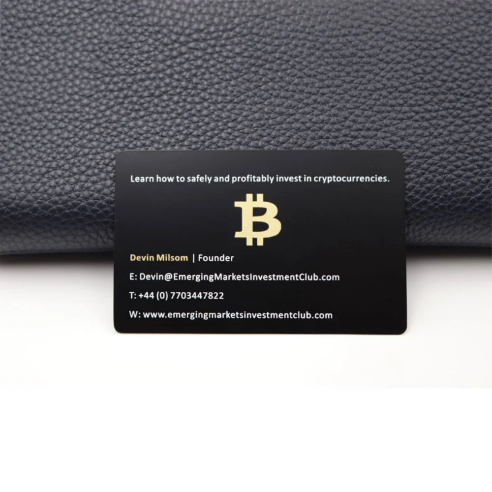 Customized query Cheap Blank Gold Bank Mushiness Metal Laser Credit Black Anodized Business Card Laser Engraving Nfc Metal Busin