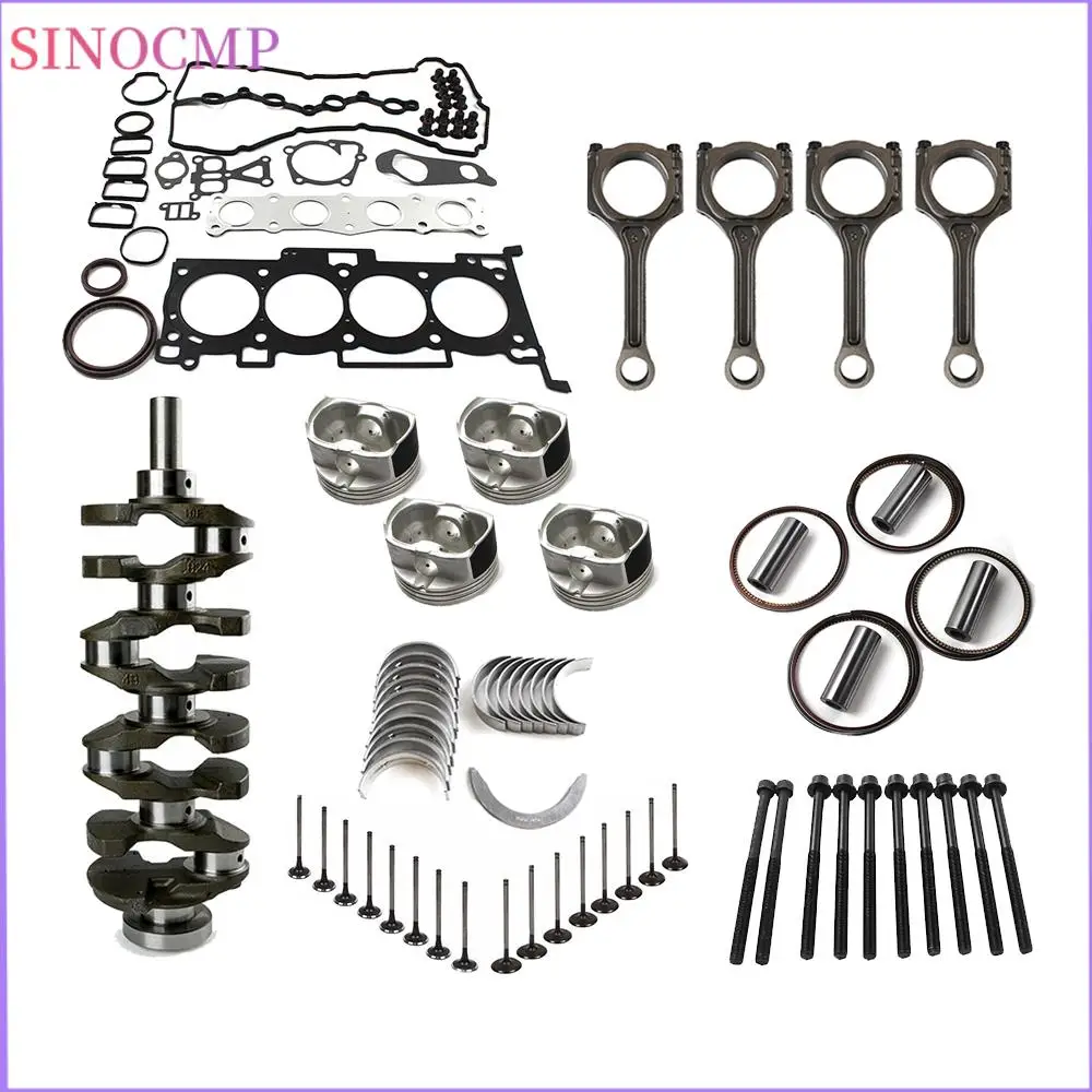 

G4KE 2.4L 23510-25240 22211-25000 Engine Rebuild Overhaul Kit w/ Crankshaft Rods For Hyundai Kia Azera Grandeur Sonata Santa Fe
