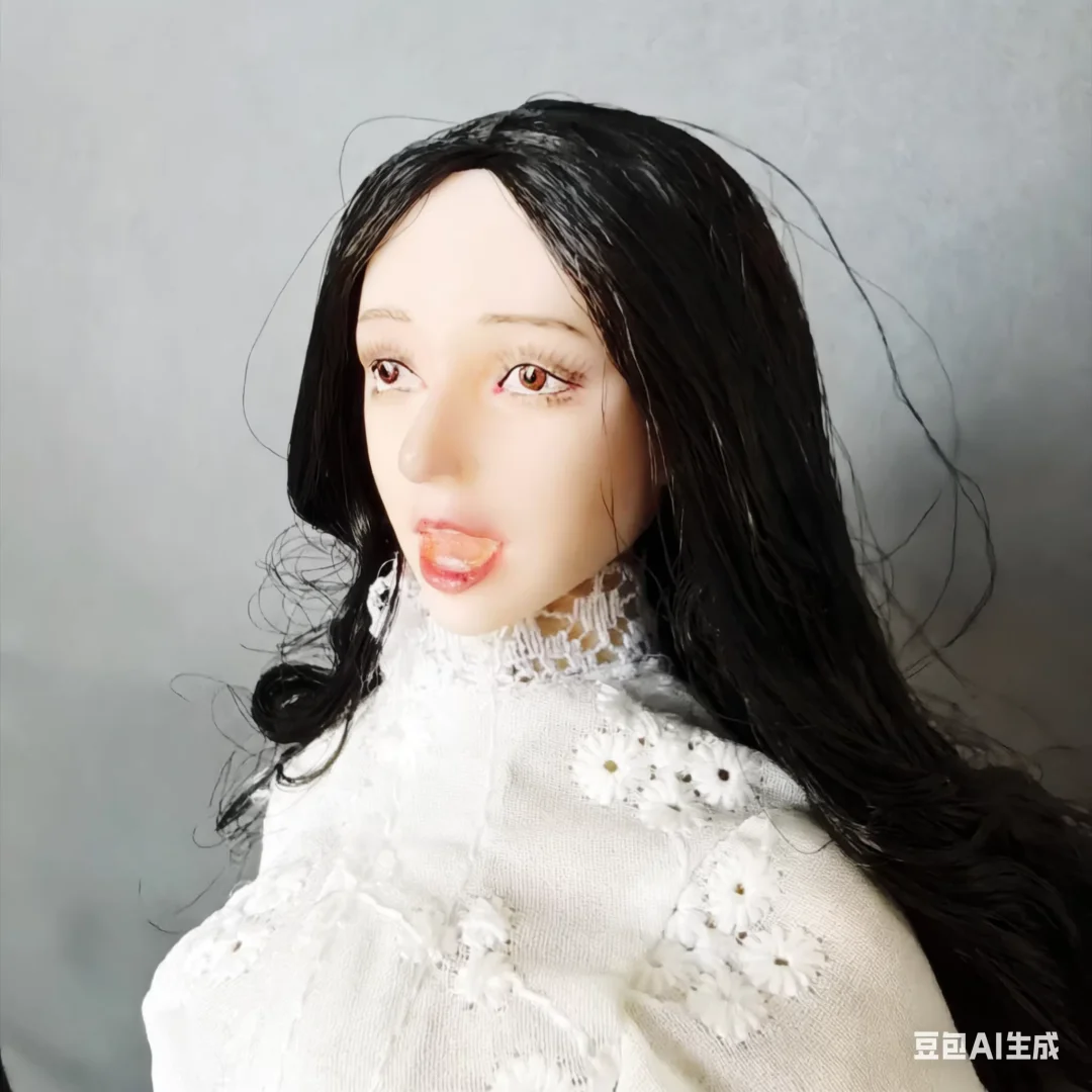 

Asia Star Expression Female Head Carving pale Beauty Model 1/6 Scale For 12inch PH TBL Action Figure Soldier Body Toys