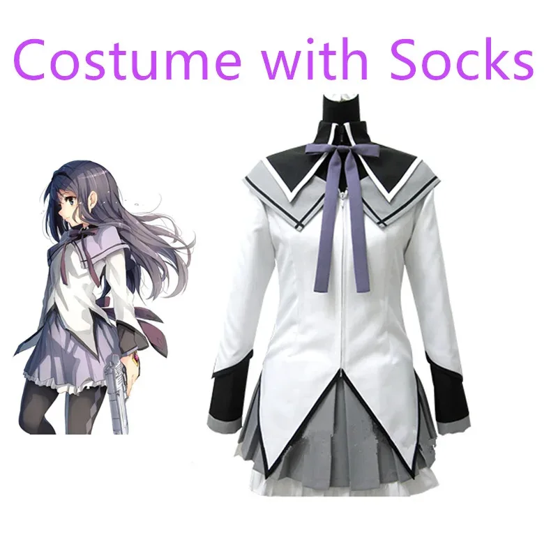 

Puella Magi Madoka Magica Akemi Homura Cosplay Costume Custom Made Any Sizec;8,k'5;h.
