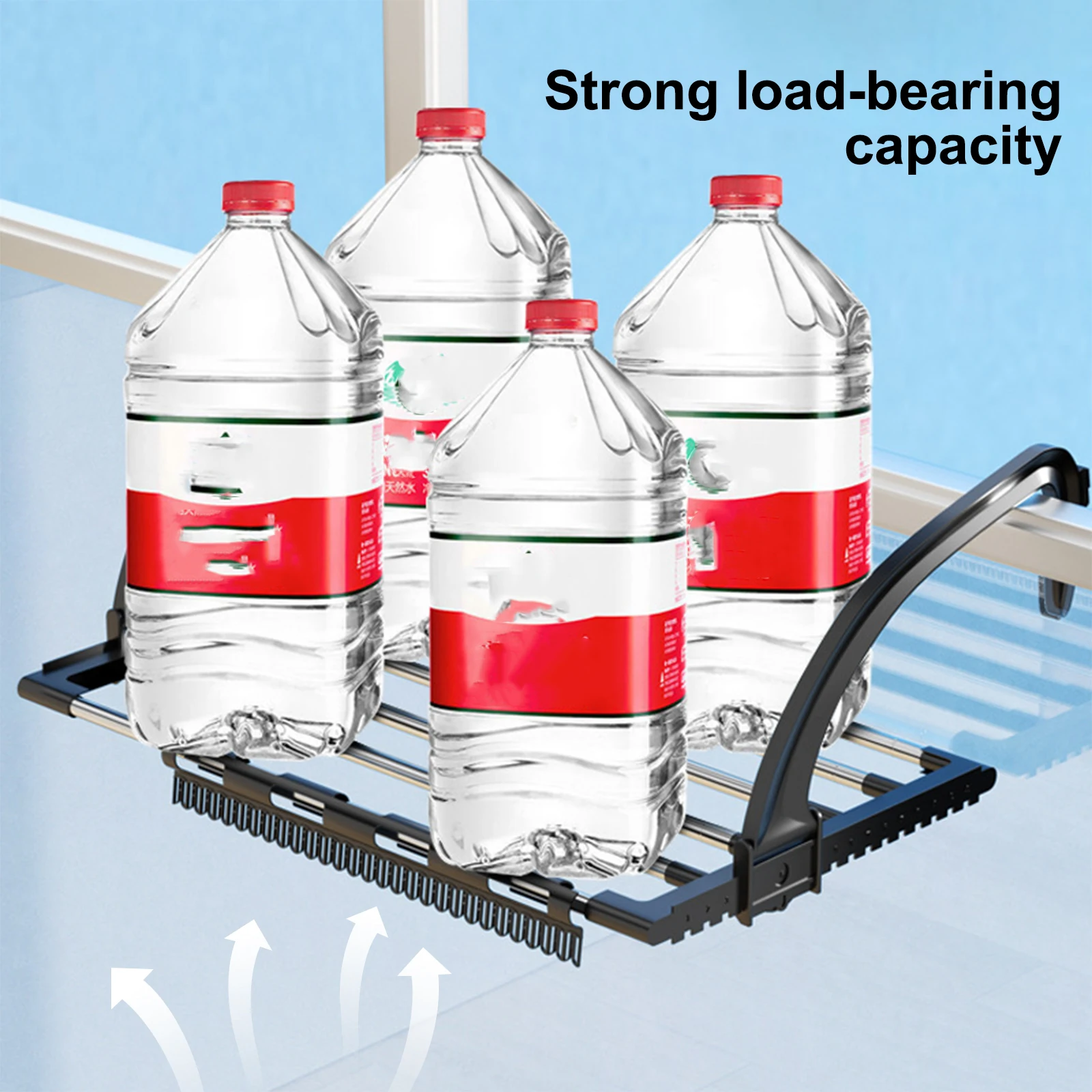 

Дорожная сушилка для одежды Выдвижная вешалка для полотенец Складная стиральная машина (черная)