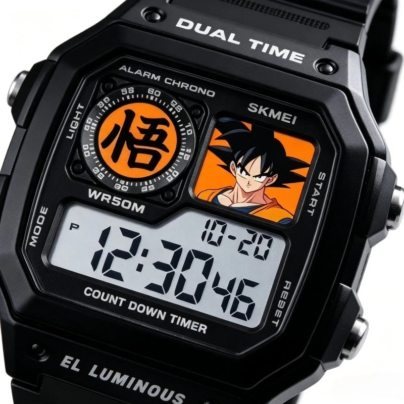 Dragon Ball Anime Son Goku Men Sports Watches 3D Digital Watches Multifunction Waterproof Wristwatch Electronic Clock Toy Gift - view 5