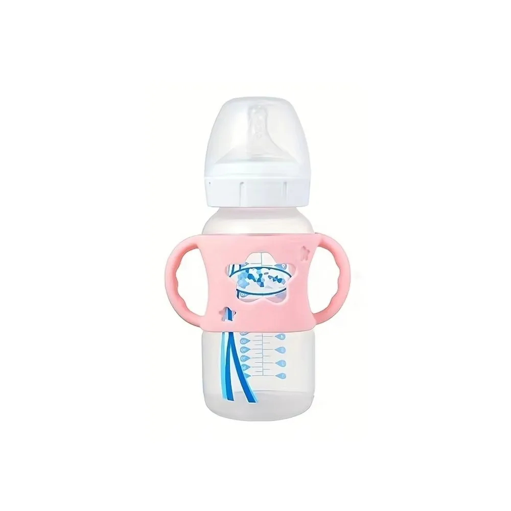 Силиконовый чехол для детской бутылочки, мягкий, эластичный, удобный в ручке, рукав с широким горлышком, противоскользящая ручка для детской бутылочки для коричневых бутылочек Dr