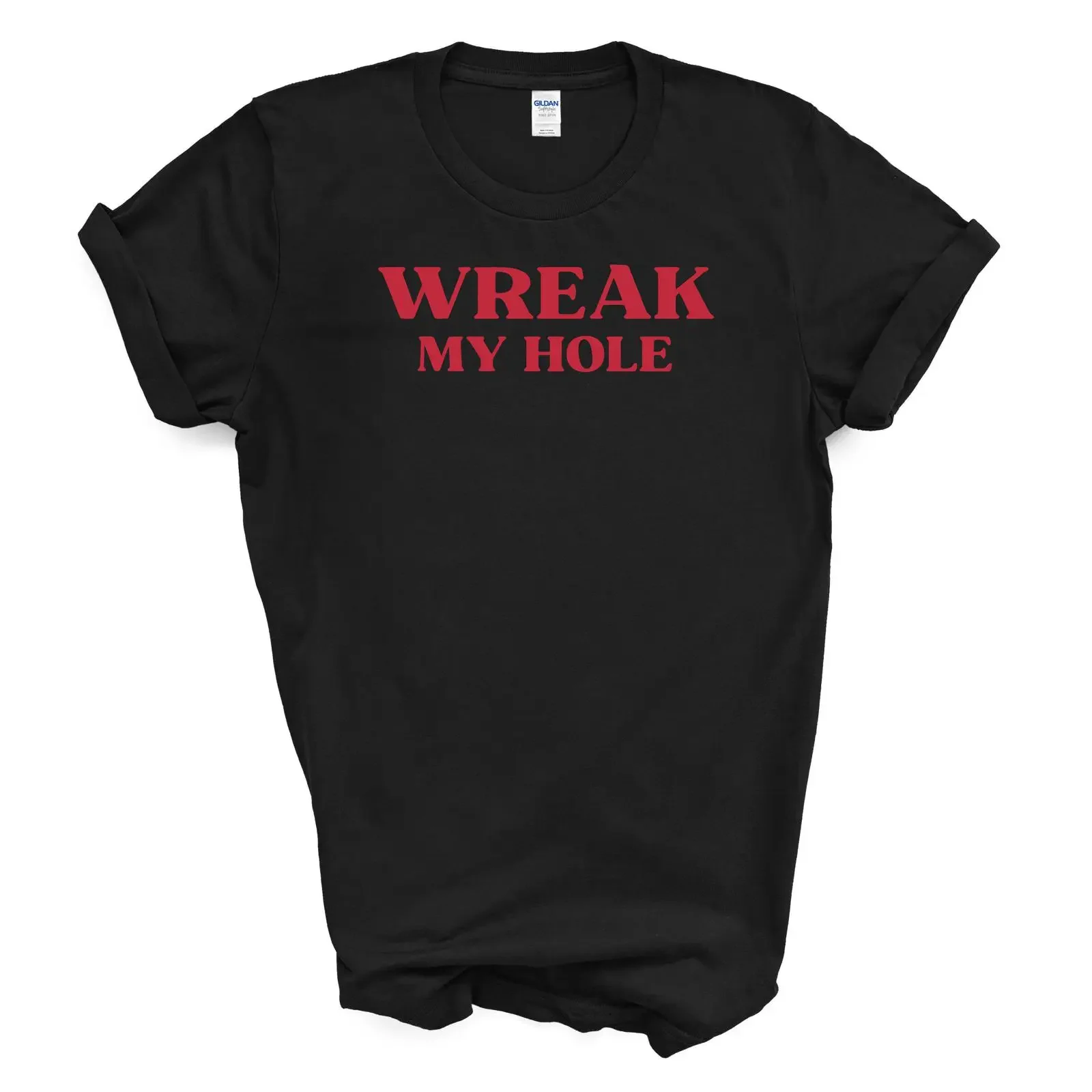 Wreak My Hole T Shirt vintage Washed fashion Stretched designer clothes Stylish homme streetwear Casual graphic Unisex